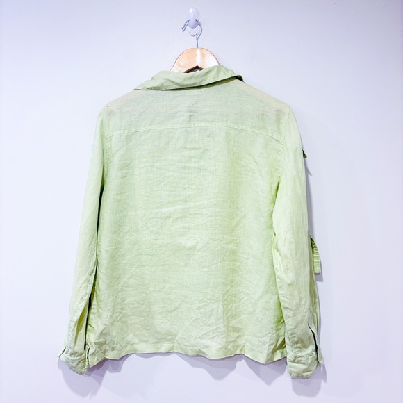 PROPORTION PETITE CONRAD C Lime green button down shirt - Picture 9 of 9